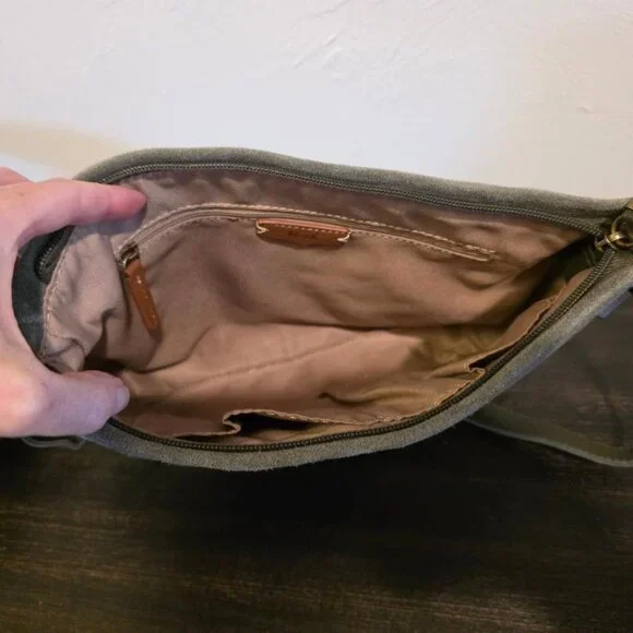 NWT $139 The Sak Melrose Suede Crossbody Bag, Moss Green - Picture 5 of 5